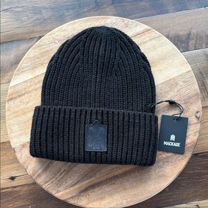 Mackage Black JUDE-M Cuffed Knit Hat NWT